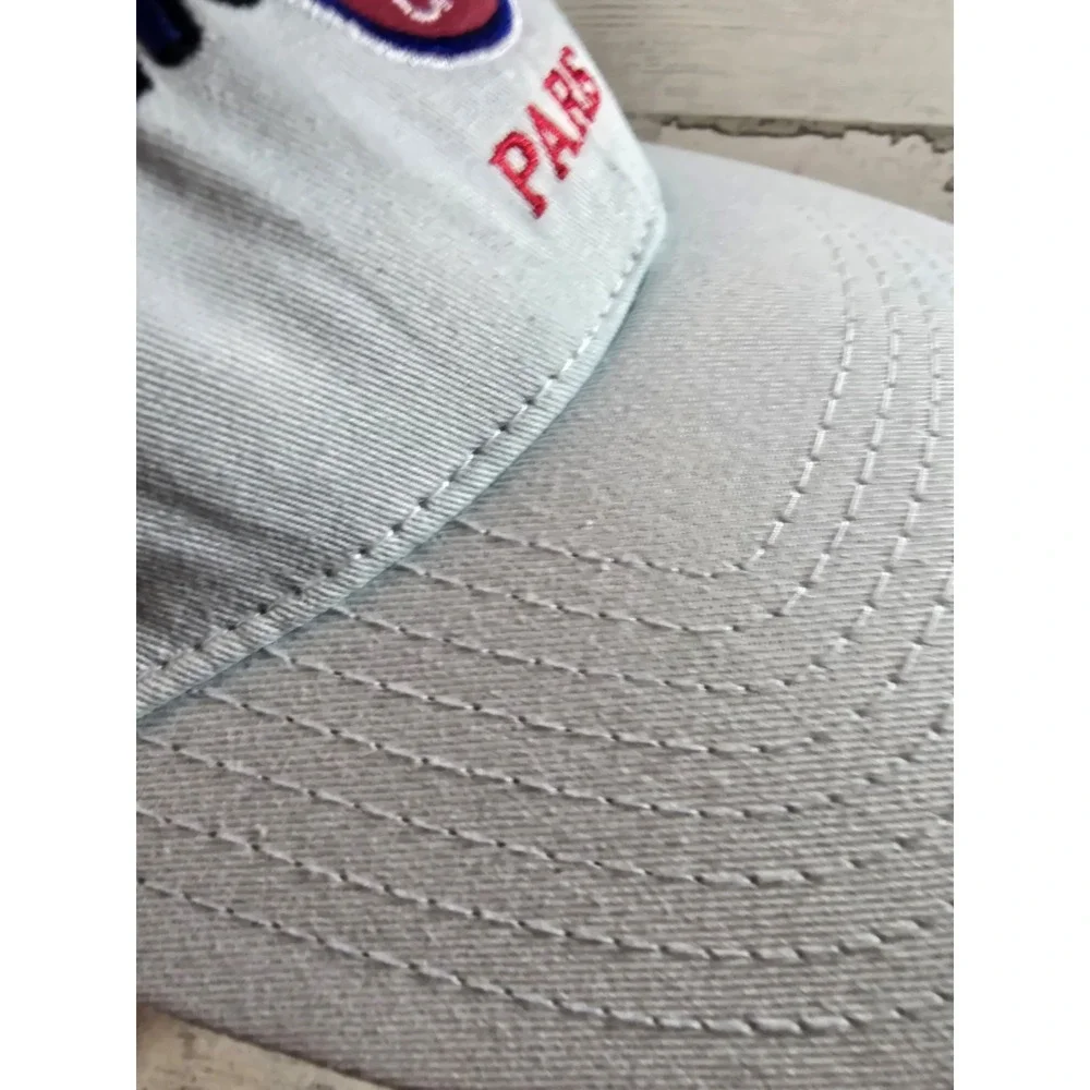 Hard Rock Cafe Paris Vintage White Snapback Hat Rock de Triomphe‎ 90s Cap